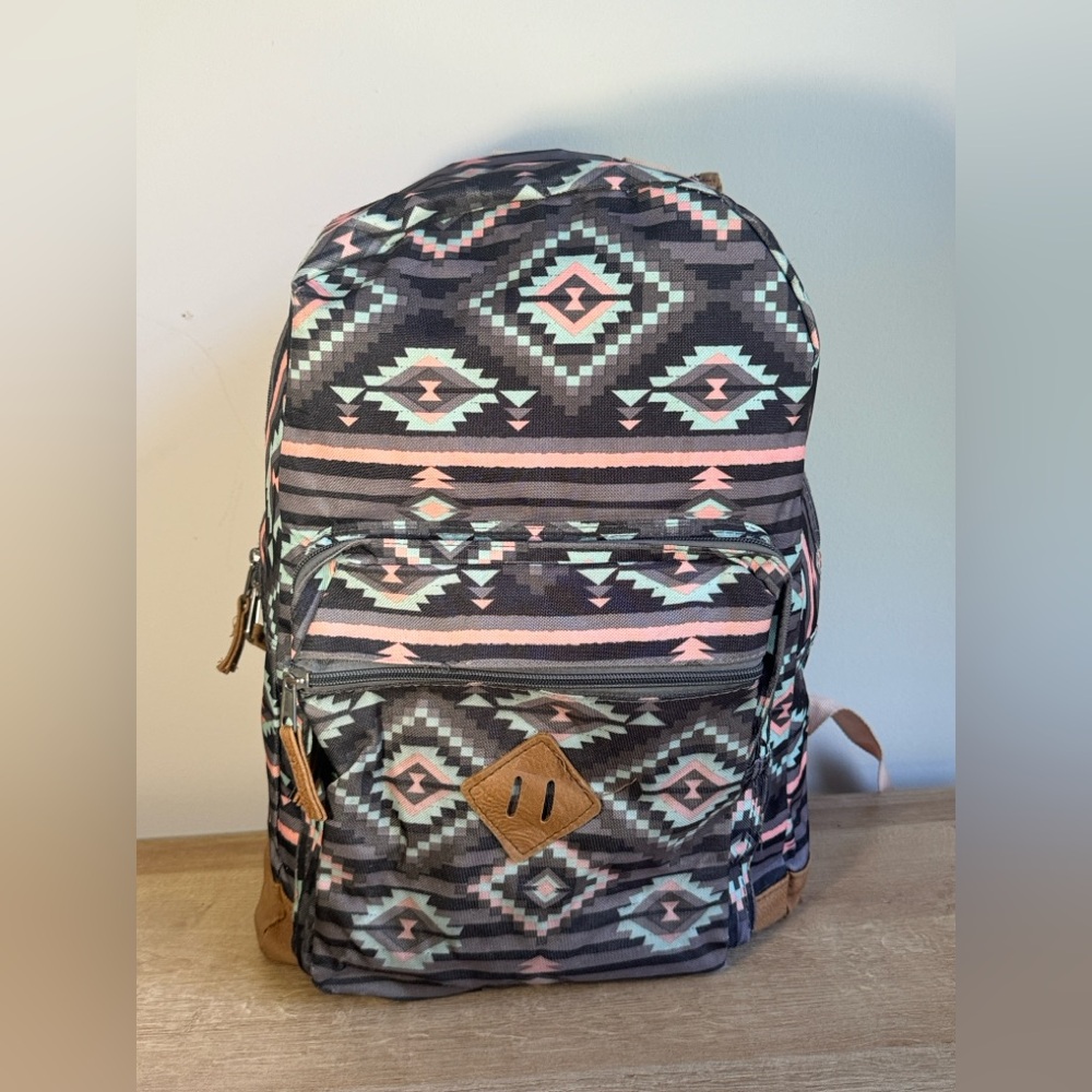 Aztec Patterned Backpack - image 2
